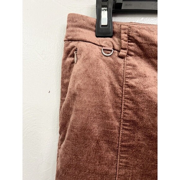 By Anthropologie Brown Retro Velvet Pants Size 4 S Chic Classic Essential Slim - Picture 4 of 9